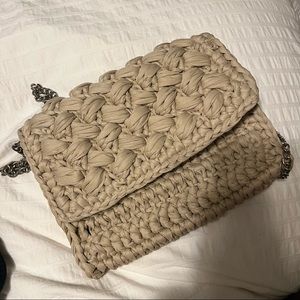 H&M taupe crossbody/large clutch
